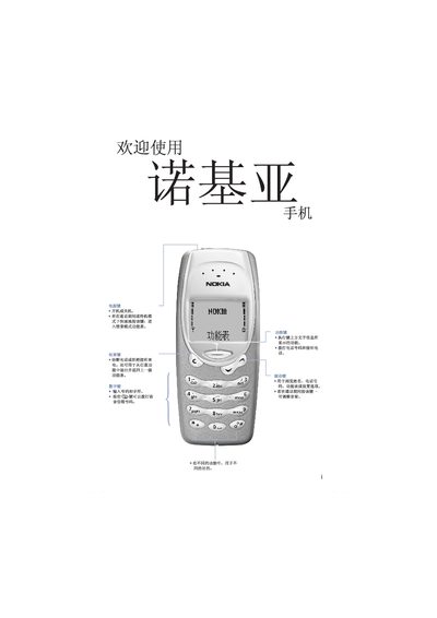 Nokia 3315 Phone User Manual - cover page