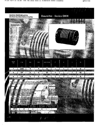 GERWAH DKN series technology data - cover page