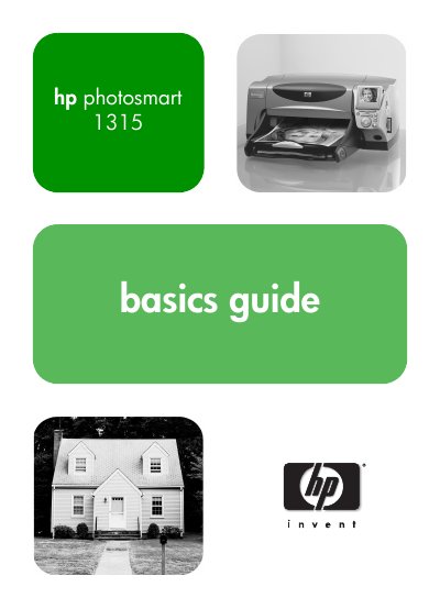 HP Photosmart 1315 User Manual - cover page