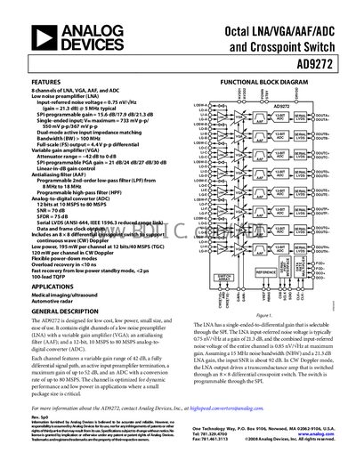 Analog Devices AD9272 Handbook - cover page