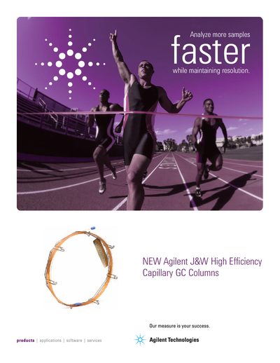 Agilent J&W High Efficiency Capillary GC Columns Product Leaflet - cover page