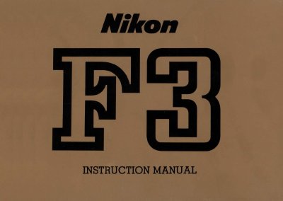 Nikon F3 Camera Instruction Manual - cover page