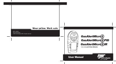 BW Technologies GasAlertMicro 5/PID/IR User Manual