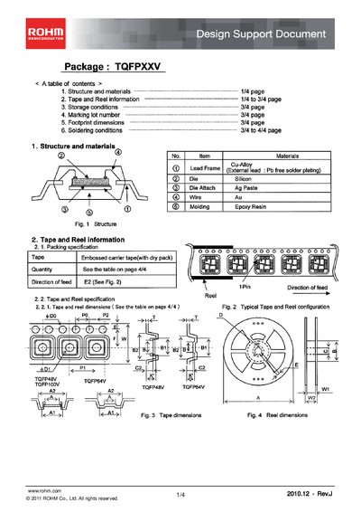 ROHM TQFPXXV Package Design Support Document - cover page