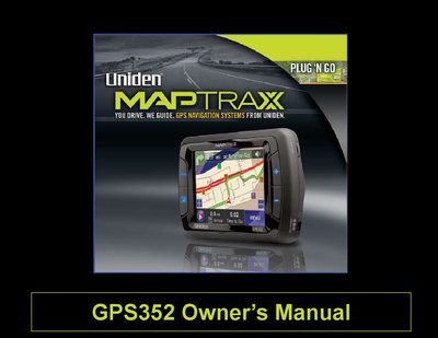 Uniden GPS352 Owner's Manual - cover page