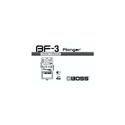 BOSS BF-3 Flanger Owner's Manual - cover page