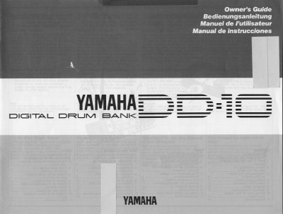 Yamaha DD-10 Digital Drum Bank Owner's Guide - cover page