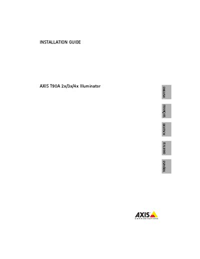 Axis T90A Illuminator Installation Guide - cover page