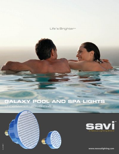 Nexxus Lighting Galaxy Pool and Spa Lights Underwater LED Lighting Product Leaflet - cover page
