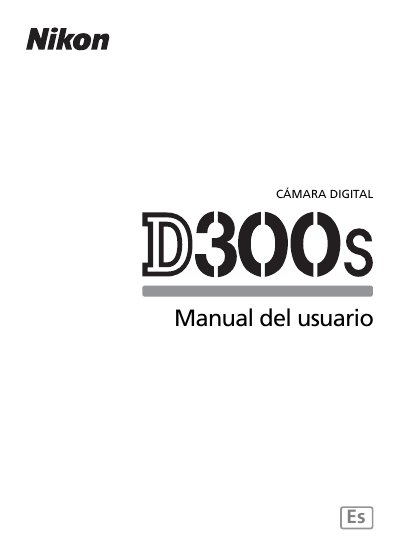 Nikon D300S Digital Camera User Manual - cover page