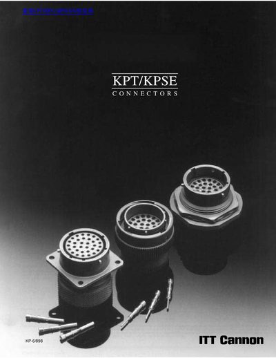 ITT Cannon KPT/KPSE Miniature Circular Connectors Handbook - cover page