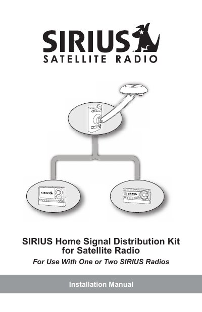 SIRIUS Home Signal Distribution Kit Installation Manual - cover page