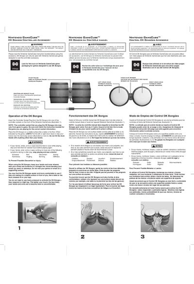 Nintendo GameCube DK Bongos User Manual