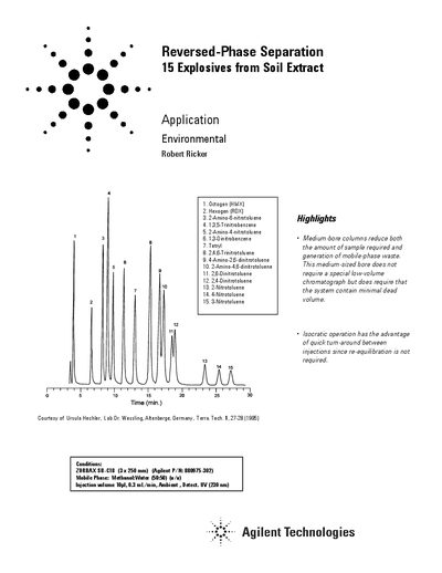 Agilent ZORBAX SB-C18 Reversed-Phase Separation Application Note - cover page