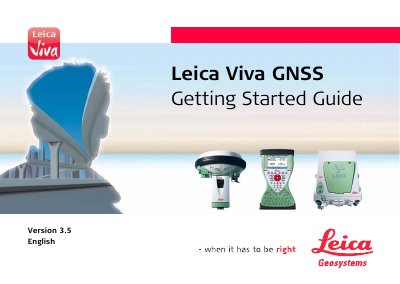 Leica Viva GNSS Quick Start Guide - cover page