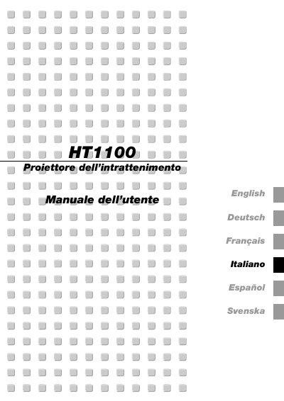 NEC HT1100 Projector User Manual