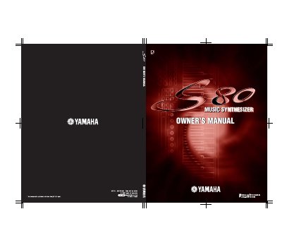 Yamaha S80 Music Synthesizer Owner's Manual